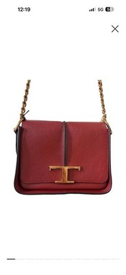 Tod s rote Crossbody Schulter Umhänge Ketten Tasche