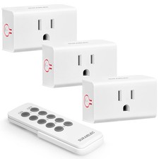 Remote Control Outlet, Wireless Light Switch - 3 Outlets 1 Remote, 15 AMP, ...