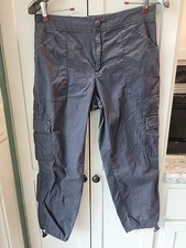 Social Standard by Sanctuary Gray Pants Womens Sz S Cargo Jogger Crop Stretch