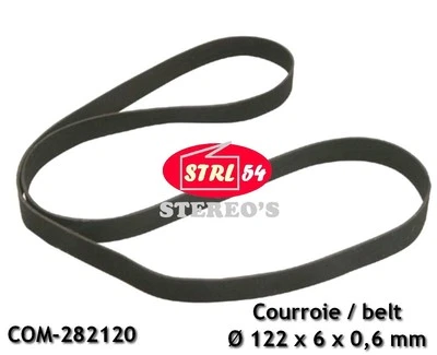 COM Cinghia Piatta Per Giradischi LENCO L80 L82 L84 L85 L90 Ø/C 122/383 X 6 X 0,6 MM