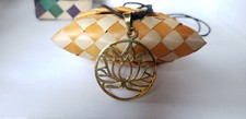 Handcrafted Southeast Asia Cambodia Lotus flower pendant and Earrings jewelry.