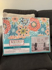 Waverly Baby 5-Piece Crib Set by Trend Lab Blooms Brand New