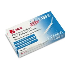 ACCO Premium Prong Bases for Standard 2-Hole Punch, 1-Inch Capacity, 100 Pack...