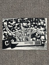Shane Bieber 2019 Topps Big League #283 Black and White SP /50 Cleveland Indians