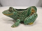 Vintage Retro Collectible McCoy Large Green Frog Planter Pottery USA 8.25” Long