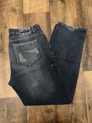 Laguna Beach Men's Gray Denim Jeans Straight Fit Regular Mid Rise 5-Pocket