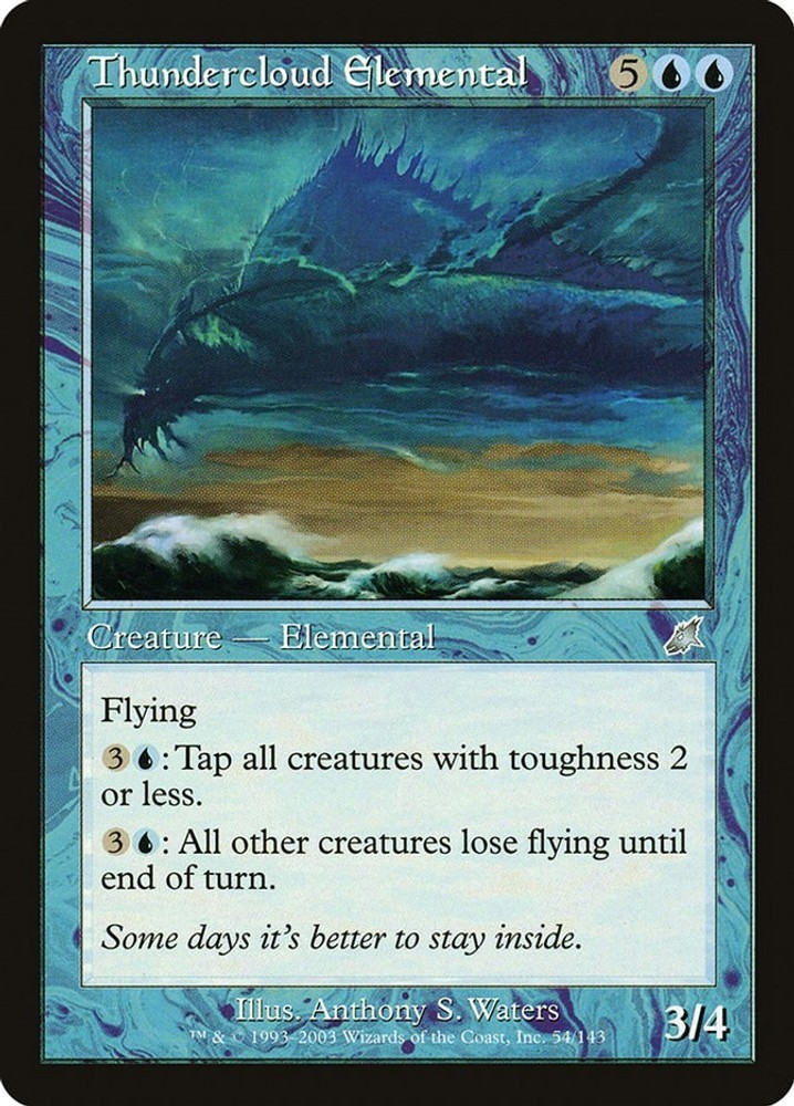 Thundercloud Elemental - 54 - NM - Scourge