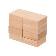 8Pcs Basswood Carving Block, 0.8"x2"x2" Square Wooden Dowels Blocks