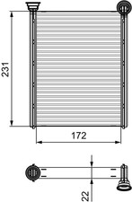 VALEO Wärmetauscher Innenraumheizung 811534 für CITROËN DS4 DS C4 Aluminium 2