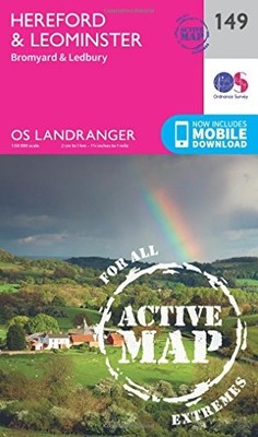 Ordnance Survey - Hereford  Leominster Bromyard  Ledbury   149 - Ma - J245z