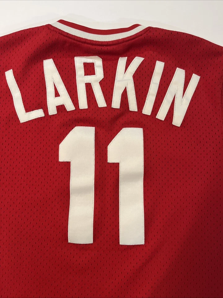 Camiseta deportiva de malla Barry Larkin Cincinnati Reds # 11 talla mediana 40 Foto 3 de 4