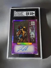🔥2024 Topps Ch-Marvel Wolverine Jason Aaron Artist Auto Purple 48/75 SGC MIN 10