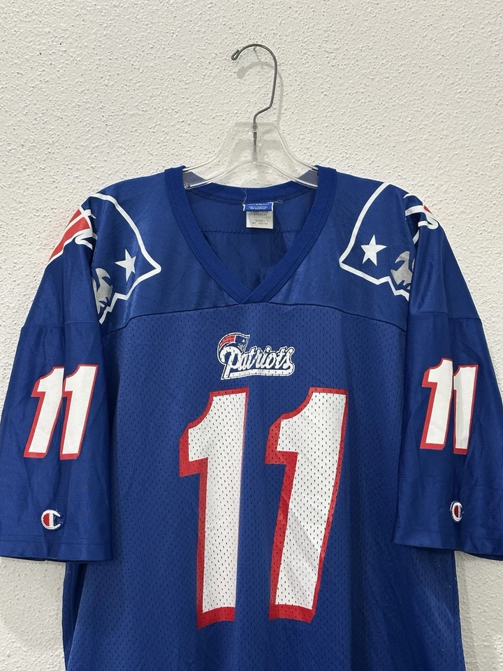 Camiseta Vintage Anos 90 New England Patriots Drew Bledsoe #11 NFL Champion Tamanho 48/XL - Imagem 2 de 4