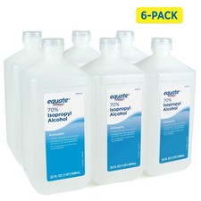 NEW Equate 70 Isopropyl Alcohol Antiseptic Liquid, 6 PACK, 6 x 32 fl oz 
