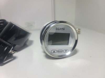 Depth Sounder Dash Depth Finder Transducer & White Backlight For Yachts Boats