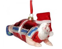 Gift Company [W0526] HäNger Plank Santa, Rot 6,5X7,2X12Cm