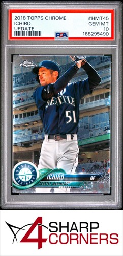 2018 TOPPS CHROME UPDATE #HMT45 ICHIRO SUZUKI HOF PSA 10