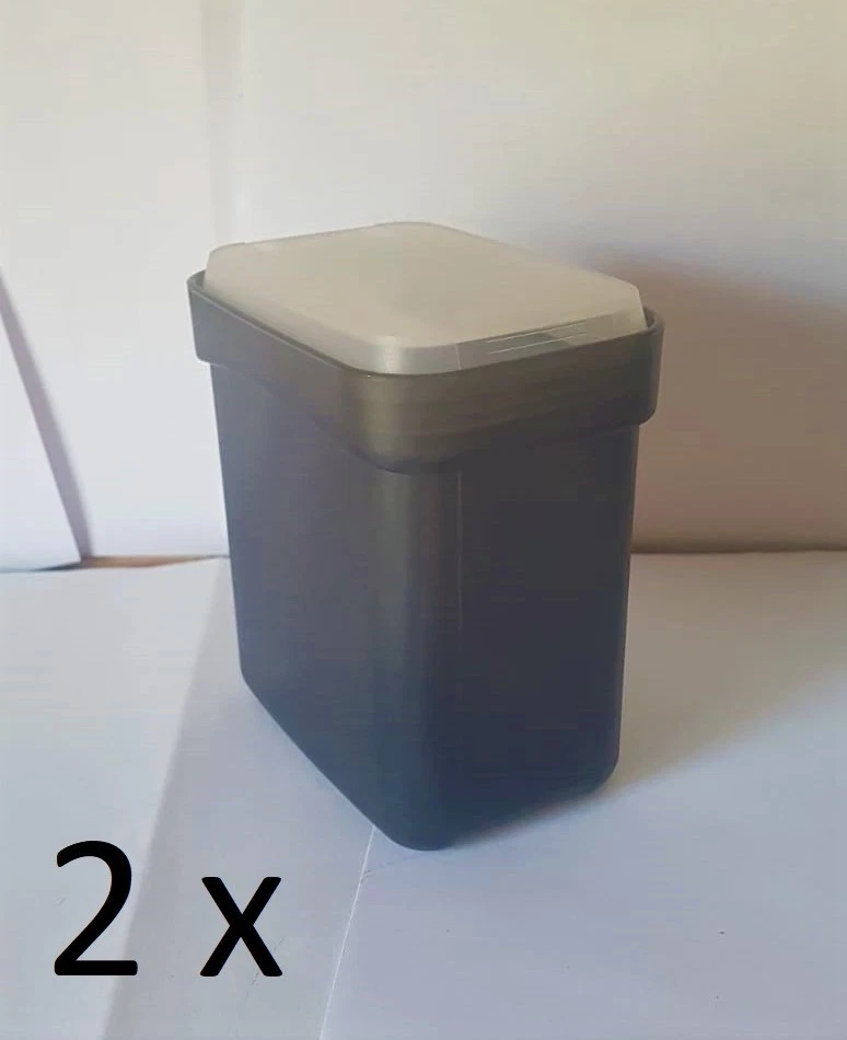 Tupperware 2x Swing Box Behälter Vorrathsbehälter A40 450 ml Grau/Transp. - Bild 1 von 2