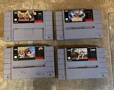 SNES Lot (4) Dino City & Shaq Fu & Doomsday Warrior & Spider-Man X-Men Revenge