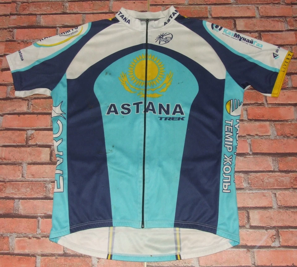 Astana Bontrager Maillot Bicyclette Cyclisme (975) Tg. XXL - Photo 1/2