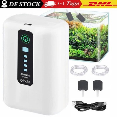 2600MAH Belüfter Aquarium Oxygen Luftpumpe Aquarium Sauerstoffpumpe Ultra leise