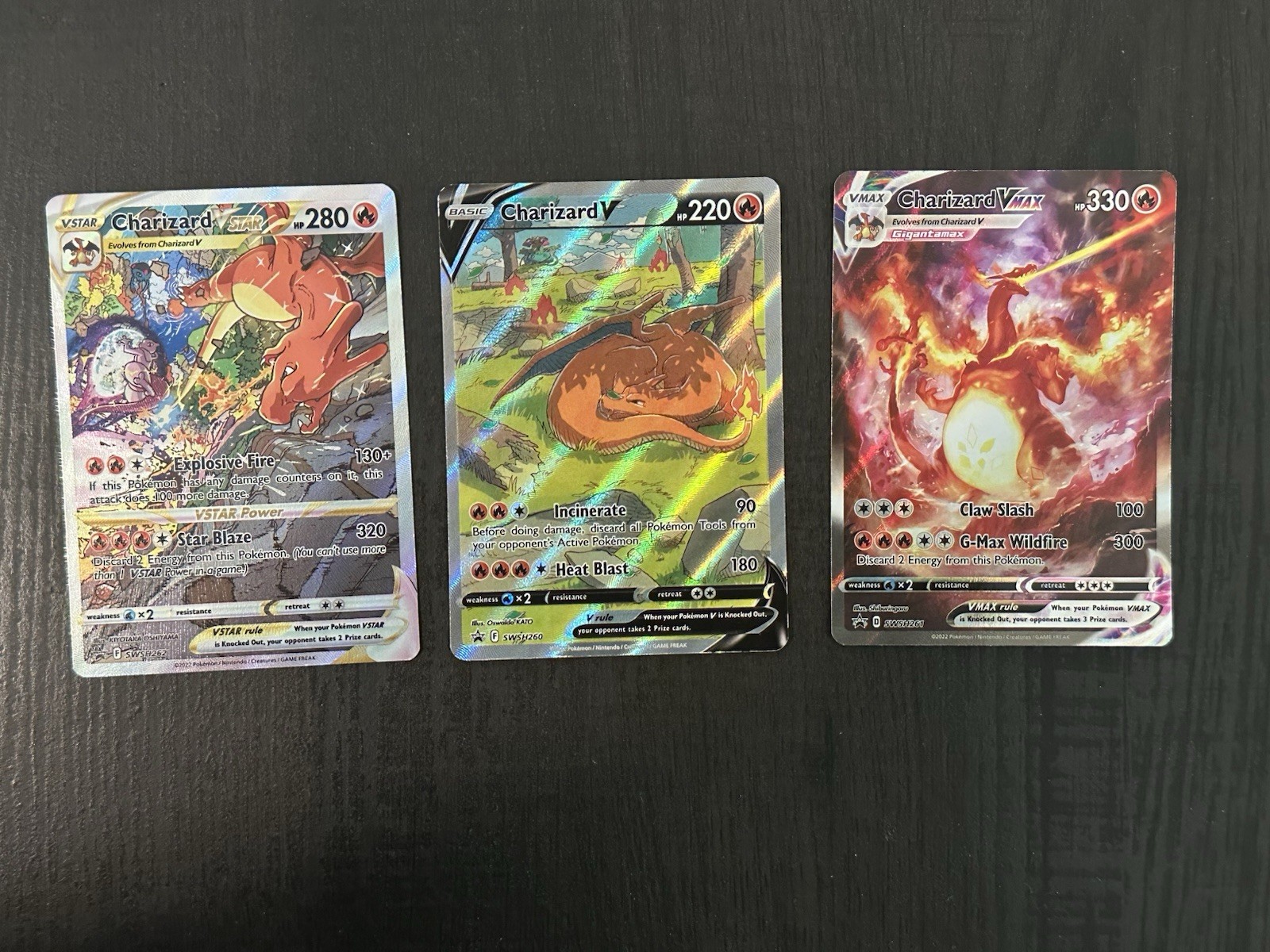 Charizard UPC Promo 3 Card Set SWSH260 SWSH261 SWSH262 VMAX VSTAR LP