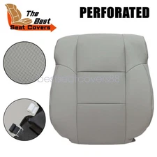 Driver Side Lean Back Leather Seat Cover Gray Perforated For 2009-2014 Acura TSX