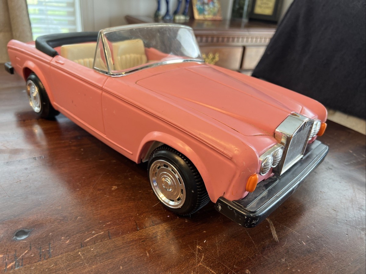 Vintage 1980s Barbie Pink Rolls Royce Classic Convertible 20” Car