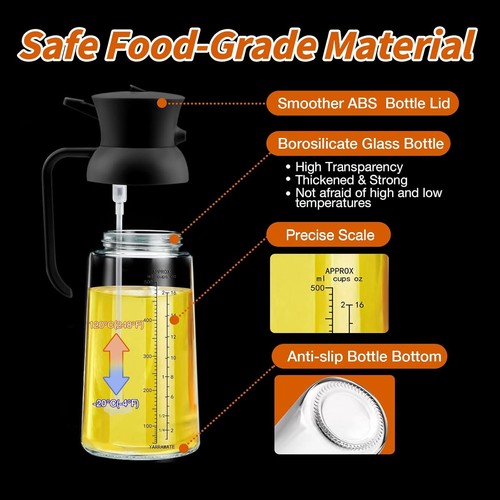 2-in-1 Oil Spray Bottle Refilable Plastic BBQ Cooking Olive Oil Spray Dispenser - Picture 19 of 39