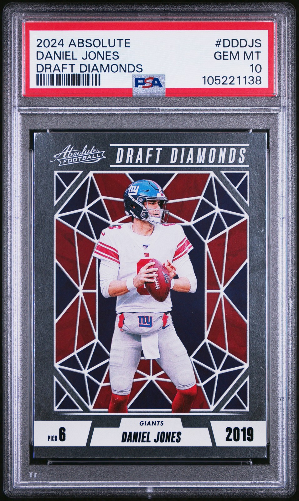 2024 PANINI ABSOLUTE DRAFT DIAMONDS #DDDJS DANIEL JONES PSA 10