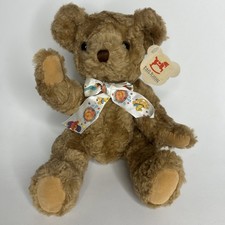 Vintage FAO Schwarz Fifth Ave Teddy Bear 12  Jointed Brown Curly w/ Tag  Ribbon