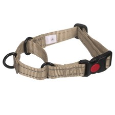 Reflective Dog Collar Adjustable Pet Collars with Buckle S Beige