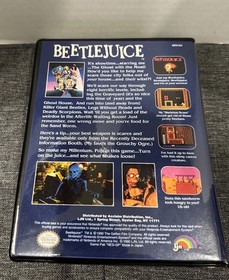Beetlejuice NES Game Complete W/ Manual & New case! Cleaned, Tested & Working