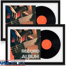 Vinyl Record Display Frames 12x12 Wall Mount Album Cover Holder Set of 2 New