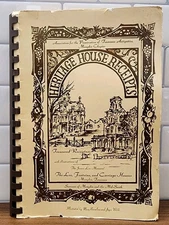 Heritage House Receipts Cookbook, Memphis, Tennessee, Recipes, 1975 Cook Book