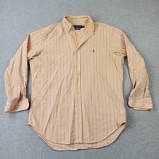 Ralph Lauren Oxford Shirt Mens 16 32/33 Classic Fit Striped Peach Button Down