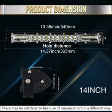 7"20"26"32"38"50" Dual Row Spot Flood Combo LED Light Bar Offroad Truck ATV SUV