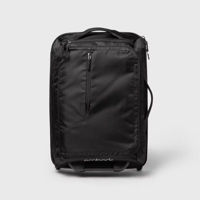 Embark Carry On Suitcase Softside 2-Wheel Rollaboard Luggage, Black