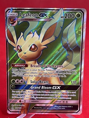 Leafeon GX 2018 Sun & Moon Ultra Prism 139/156 MISCUT-ERROR MINTY  