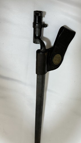 Bayoneta trampa Springfield modelo 1873 de Estados Unidos vaina y rana guerra india militar - Imagen 15 de 16