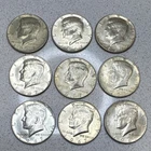 1967 Kennedy Half Dollar 50C Coins Lot of 9 Circulated Uncertified