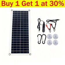 100W Solar Panel Set Trickle Battery Charger Kit 12V For Car Van Caravan Boat UK