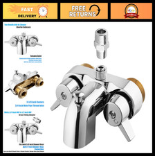 Vintage Clawfoot Tub Shower Diverter Kit - 3 3/8" Centers, Chrome Faucet, MIP In