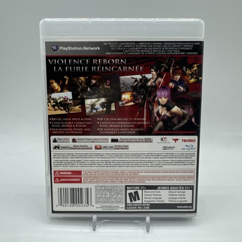Ninja Gaiden 3: Razor's Edge (PS3, 2013) CIB completo testato - Foto 2 di 4