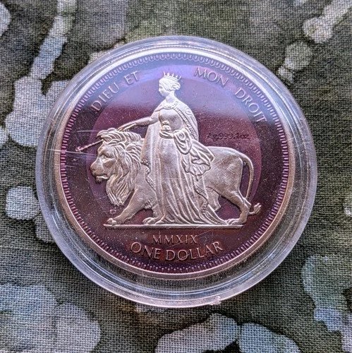 2019 Colored  1oz .999 Silver BU Helena Una and the Lion Coin.  only 2 made!