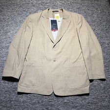 Blue Harbour Blazer Jacket Mens Large Beige Sand Cool Cotton Machine Washable