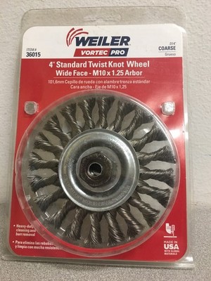 Weiler Vortec Pro 4 in. Twisted Wire Wheel Brush Carbon Steel 20000 rpm 1 pc