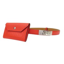 HERMES Kelly Pocket 18 Belt Bag Capucine Epsom Leather Palladium Plated Hardware