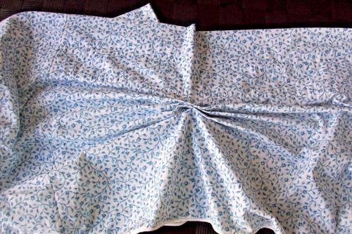 VTG Blue/White Cottagecore Floral Valance~Lined~Cotton Blend~84x 20~5 Avail