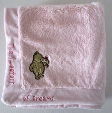 Disney Classic Pooh The Sweetest of Dreams Pink Baby Security Blanket Lovey